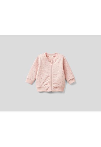 Benetton, Sweatshirt Aus Reiner Bio-baumwolle Mit Muster, taglia , Pink, Kinder