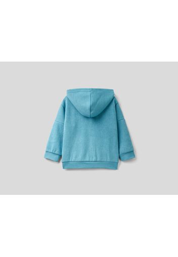 Benetton, Offenes Sweatshirt Mit Kapuze, taglia , Hellblau, Kinder