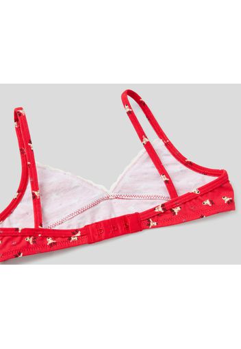 Benetton, Slip Und Unterhemd Mit Rentier-print, taglia 2XL, Rot, Kinder