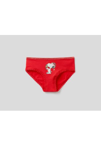 Benetton, Weihnachtlicher Culotte-slip Mit Snoopy, taglia 90, Rot, Kinder