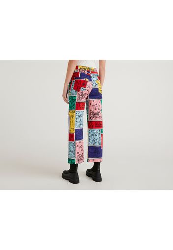 Benetton, Patchwork-hose Jccxucb, taglia 38, Bunt, Damen