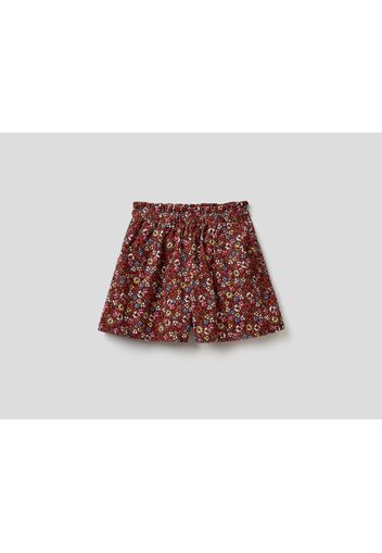 Benetton, Hosenrock Mit Blumenprint, taglia , Bordeaux, Kinder