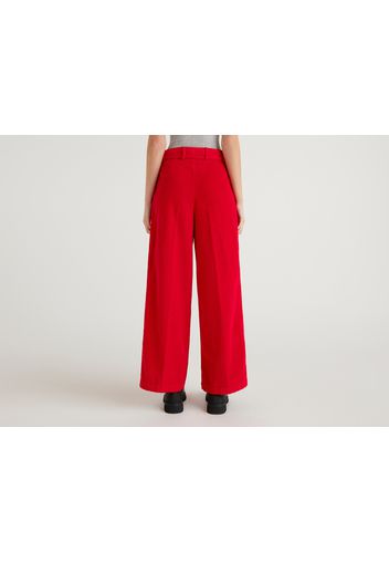 Benetton, Oversize-hose Aus Samt Jccxucb, taglia 38, Rot, Damen