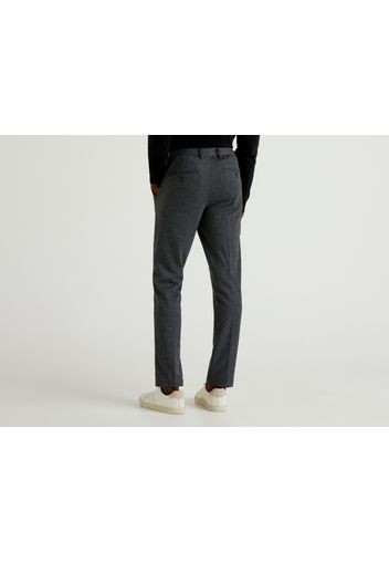 Benetton, Fließende Slim-fit-chinos, taglia 44, Grau, male