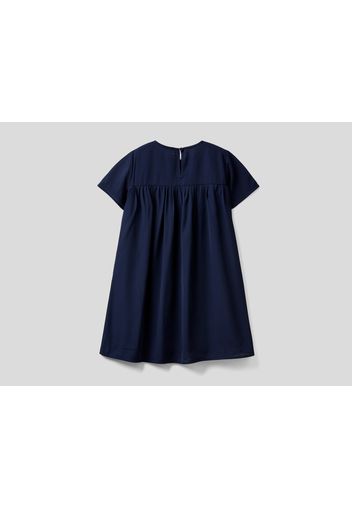 Benetton, Leichtes Kleid Mit Details Aus Lurex, taglia , Dunkelblau, Kinder