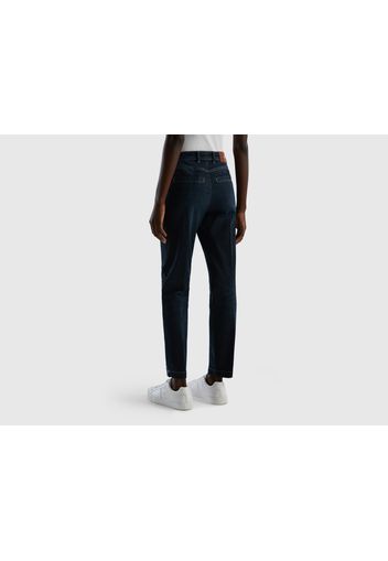 Benetton, Slim Fit Chino-hose Aus Denim, taglia 38, Dunkelblau, female