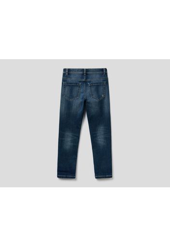 Benetton, Wärmende Jeans Im Slim Fit, taglia , Dunkelblau, Kinder