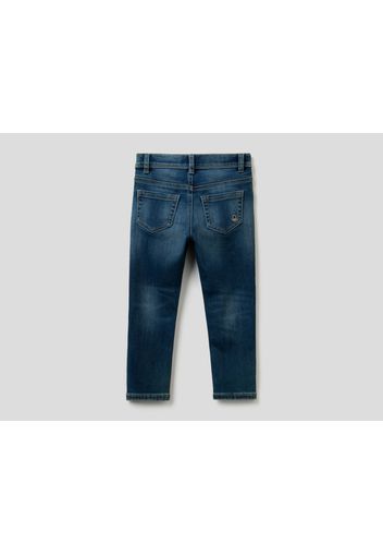 Benetton, Wärmende Jeans Im Skinny Fit, taglia , Dunkelblau, Kinder