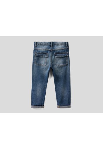 Benetton, Carrot Fit-jeans Aus Denim &quot;eco-recycle&quot;, taglia , Blassblau, Kinder