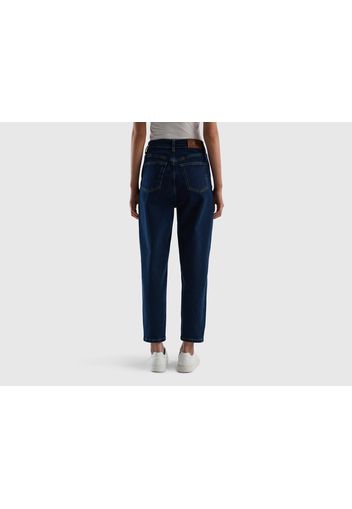 Benetton, Mom-jeans Mit Cropped-länge, taglia 25, Blau, Damen