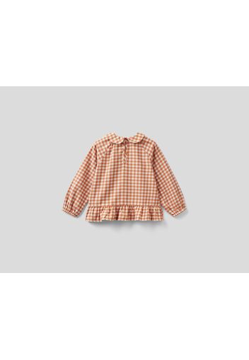 Benetton, Bluse Aus Flanell Mit Vichy-karos, taglia , Pastellrosa, Kinder