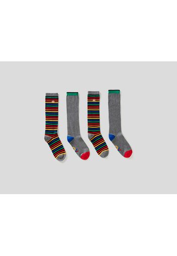 Benetton, 2er-pack Jacquard-socken, taglia 20-24, Bunt, Kinder