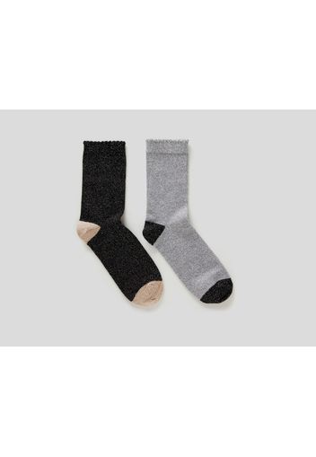 Benetton, 2er-pack Socken Mit Lurex, taglia 20-24, Bunt, Kinder