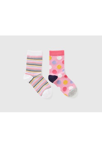 Benetton, Set Mit Gemusterten Socken, taglia 20-24, Bunt, female