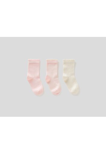 Benetton, Set Mit Socken In Rosatönen, taglia 62, Pink, Kinder