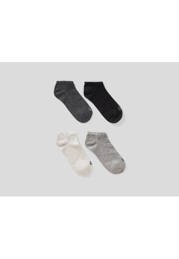 Benetton, 4er-pack Kurze Socken, taglia 1, Grau, Damen