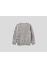 Benetton, Strickjacke Mit V-ausschnitt, taglia , Grau, Kinder