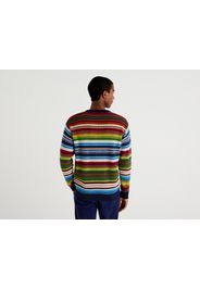 Benetton, Pullover Mit Bunten Streifen, taglia XXL, Bunt, Herren