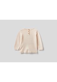 Benetton, Pullover Mit Langen Ärmeln Und Stickerei, taglia , Beige, Kinder