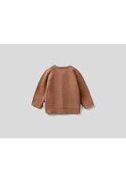 Benetton, Strickjacke Mit Wattierter Verarbeitung, taglia , Braun, Kinder