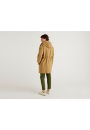 Benetton, Wattierter Parka In 100% Baumwolle, taglia XXL, Beige, Herren