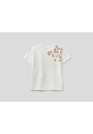 Benetton, Shirt Mit Print Und Stickerei, taglia , Cremeweiss, Kinder