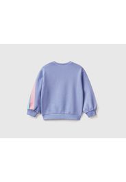 Benetton, Sweatshirt Mit Regenbogen-print, taglia 82, Lavendelblau, female