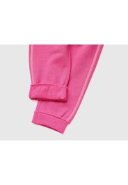 Benetton, Jumpsuit Aus Sweatstoff In 100% Baumwolle, taglia 82, Fuchsia, female