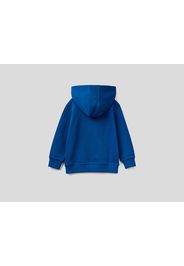 Benetton, Sweatshirt Mit Kängurutasche, taglia , Verkehrsblau, Kinder