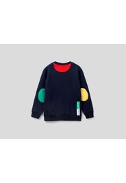 Benetton, Warmes Sweatshirt Mit Print Jccxucb, taglia , Dunkelblau, Kinder