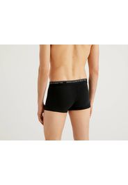 Benetton, Anliegende Boxershorts Aus Bio-baumwolle, taglia EL, Schwarz, Herren