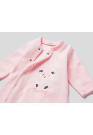 Benetton, Strampler Aus Chenille In Einer Baumwollmischung, taglia 50, Pink, Kinder