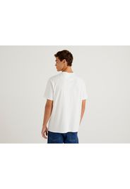 Benetton, T-shirt Mit Bunter Logostickerei, taglia XXL, Bunt, Herren