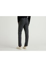 Benetton, Fließende Slim-fit-chinos, taglia 44, Grau, male