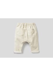 Benetton, Hose In Einer Stretchigen Baumwollmischung, taglia 56, Beige, Kinder