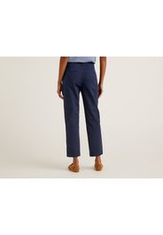 Benetton, Chino-hose Aus Stretch-baumwolle, taglia 38, Cremeweiss, Damen