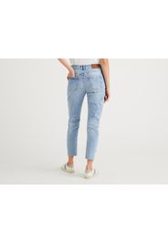 Benetton, Elastische Cropped-jeans, taglia 25, Blassblau, Damen