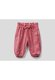 Benetton, Hose Mit Masche Und Stickereien, taglia , Zyklame, Kinder