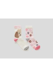 Benetton, Gemusterte Mix&amp;match Socken, taglia 20-24, Grau, Kinder