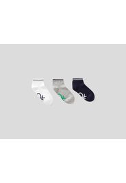 Benetton, 3er-pack Kurze Socken, taglia 1, Bunt, Kinder