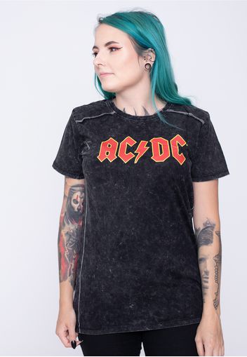 Ac/Dc - Logo Snow Wash - - T-Shirts