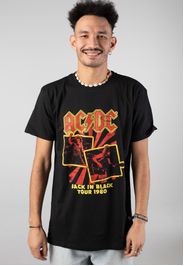 Ac/Dc - Back In Black Tour 1980 - T-Shirt - Schwarz - L - 100% Baumwolle,Jersey