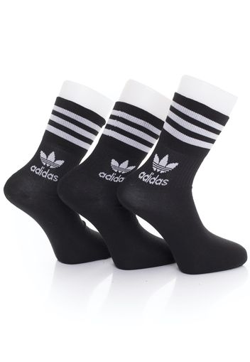 Adidas - Mid Cut Crew Black/White - Socken