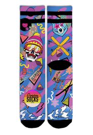 American Socks - Retro Blizzard Mid High Pink - Socken - Pink - L/Xl - 67% Coolmax (R), 17% Polyamid, 10% Baumwolle, 6% Elastan