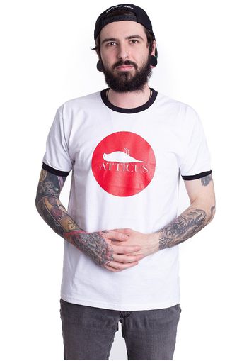 Atticus - Circle Ringer White/Black - - T-Shirts