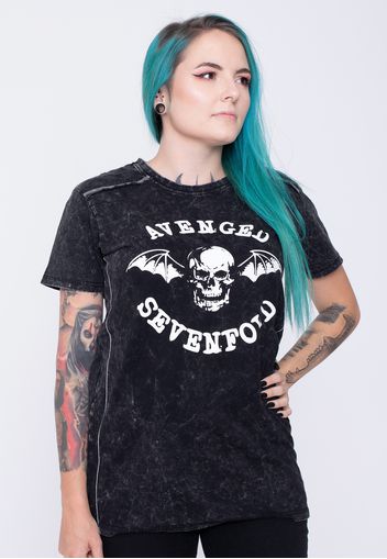 Avenged Sevenfold - Logo Snow Wash - - T-Shirts