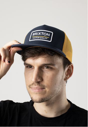 Brixton - Palmer Proper Mp Mesh Washed Navy/Bright Gold - Caps