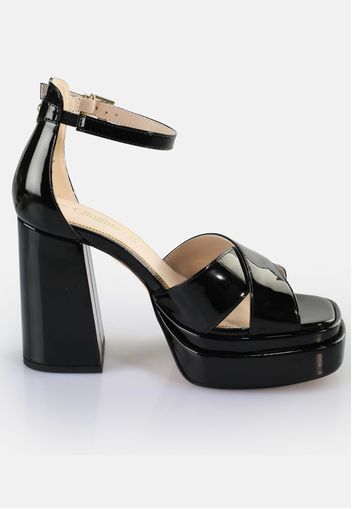 Buffalo - May Cross Vegan Patent Black - High Heels