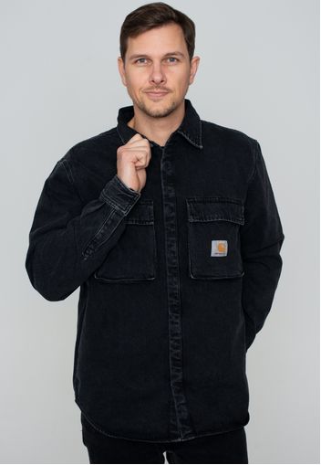 Carhartt Wip - Monterey Shirt Stone Washed Black - Jacken