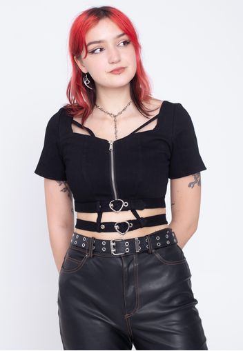 Dark In Love - Punk Zip Black - Tops